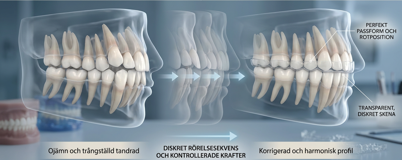 Före och efter Invisalign